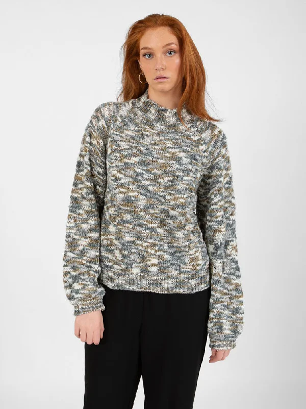 CC Heart Leia Jumper Khaki & Grey Open Front Closed Front Wrap Front