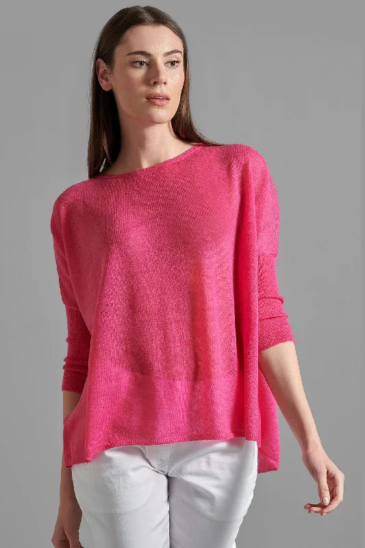 Eve in Paradise Ada 1075-24250-2003 Pink Wide Neck Lightweight Jumper