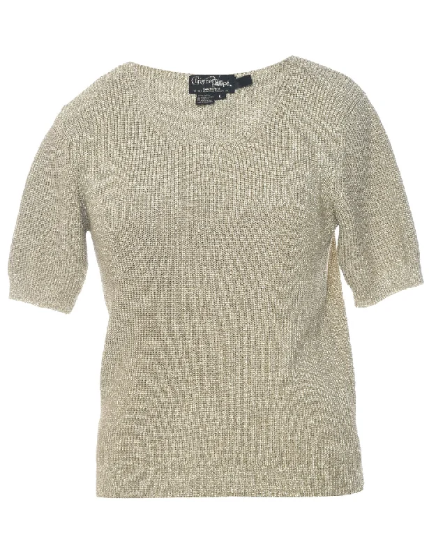 Lurex Thread Pattern Jumper - L