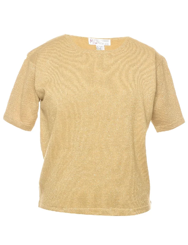 Lurex Thread Pattern Jumper - S Lace Blend Ribbed Blend Corduroy Blend