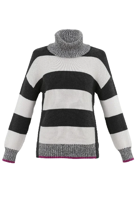 Marble 7643 Jumper with Scarf Col 222 Grey Purple