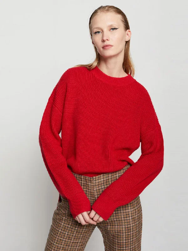 Ottod'Ame Jumper with Side Slits Flame