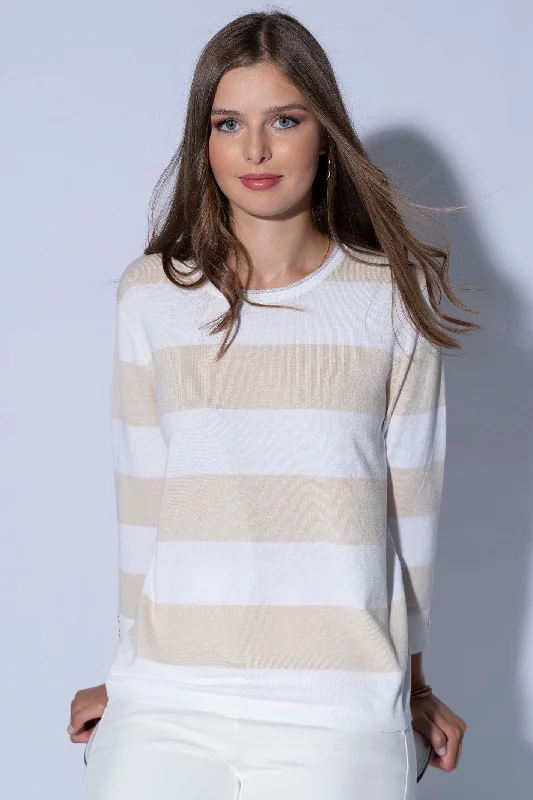 Passioni 15066 Beige Stripe Jumper