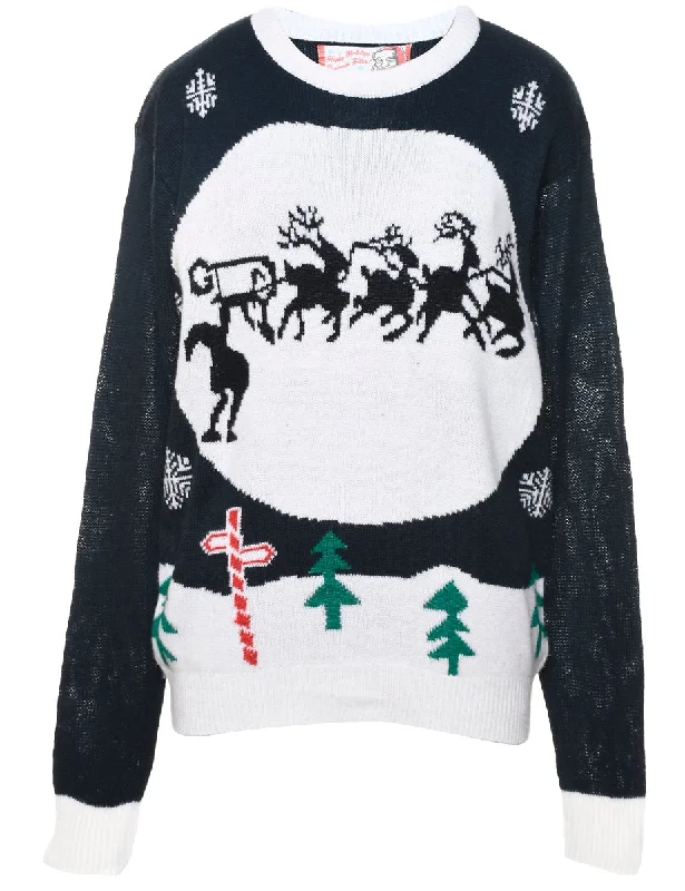 Reindeer Christmas Jumper - L Rayon Fabric Velvet Fabric Corduroy Fabric
