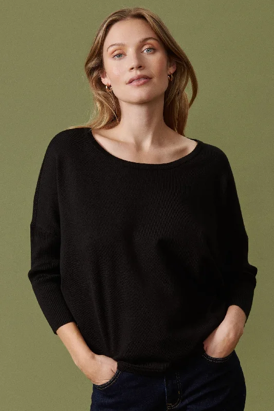 Saint Tropez 30500003 A2561 MilaSZ Round Neck Jumper Black