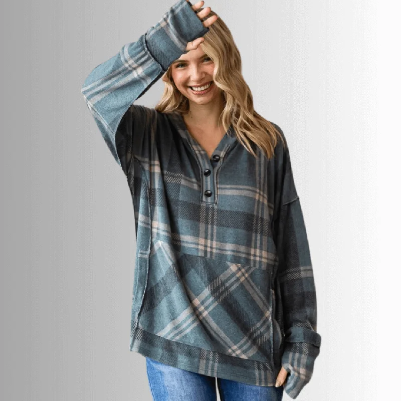 Blake Soft Plaid Hoodie Made in USA