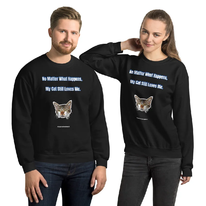 Cat Lover's Unisex Sweatshirt, Cute Peanut Meow Cat Long Sleeve Tee-Printed in USA/EU