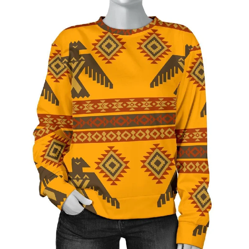 Eagle Aztec Pattern Print Women's Sweatshirt Hoodie with Illustration Artistic Creative Eagle Aztec Pattern Print Women's Sweatshirt Hoodie with Illustration Artistic Creative