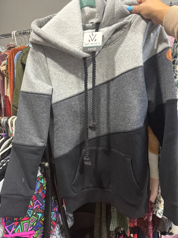 Grey colorblock hoodie