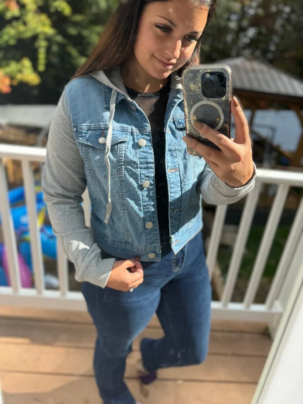 Hooded jean jacket