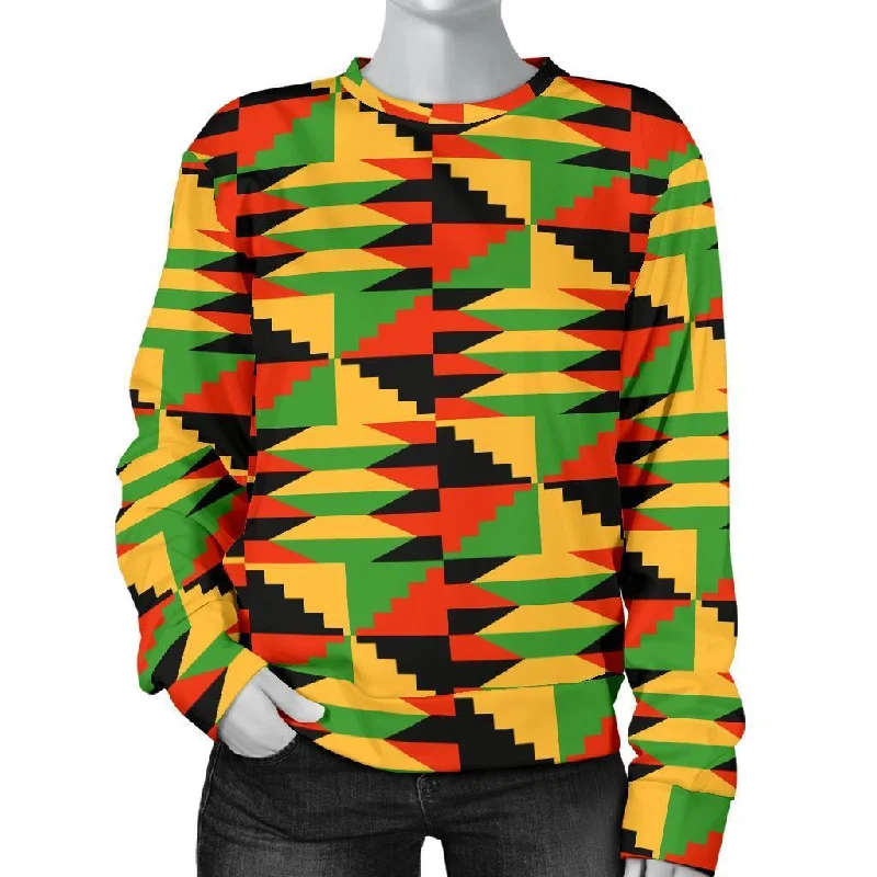 Kente African Pattern Print Women's Sweatshirt