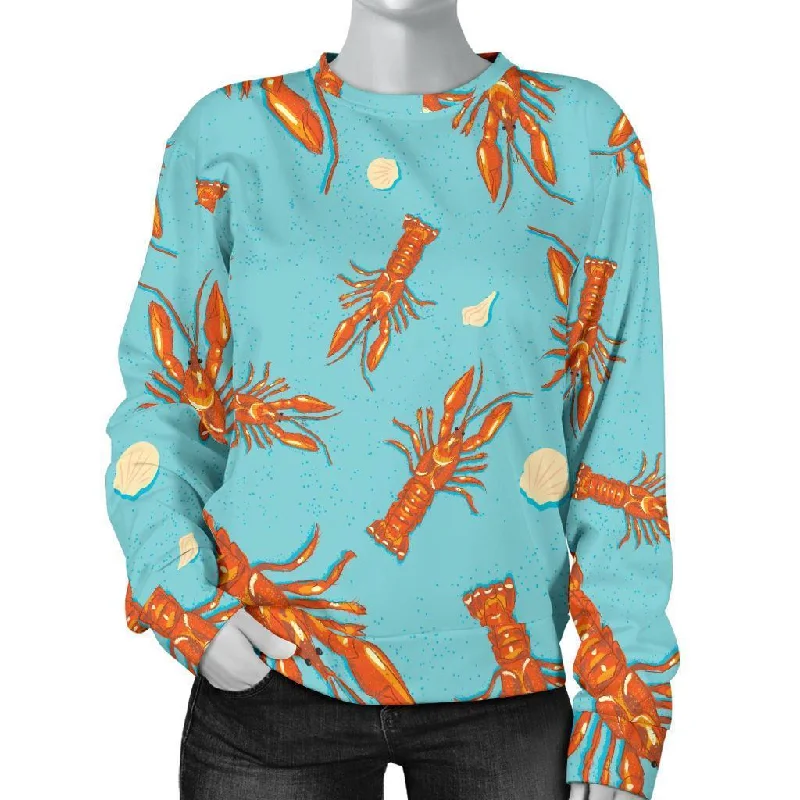 Lobster Pattern Print Women's Sweatshirt