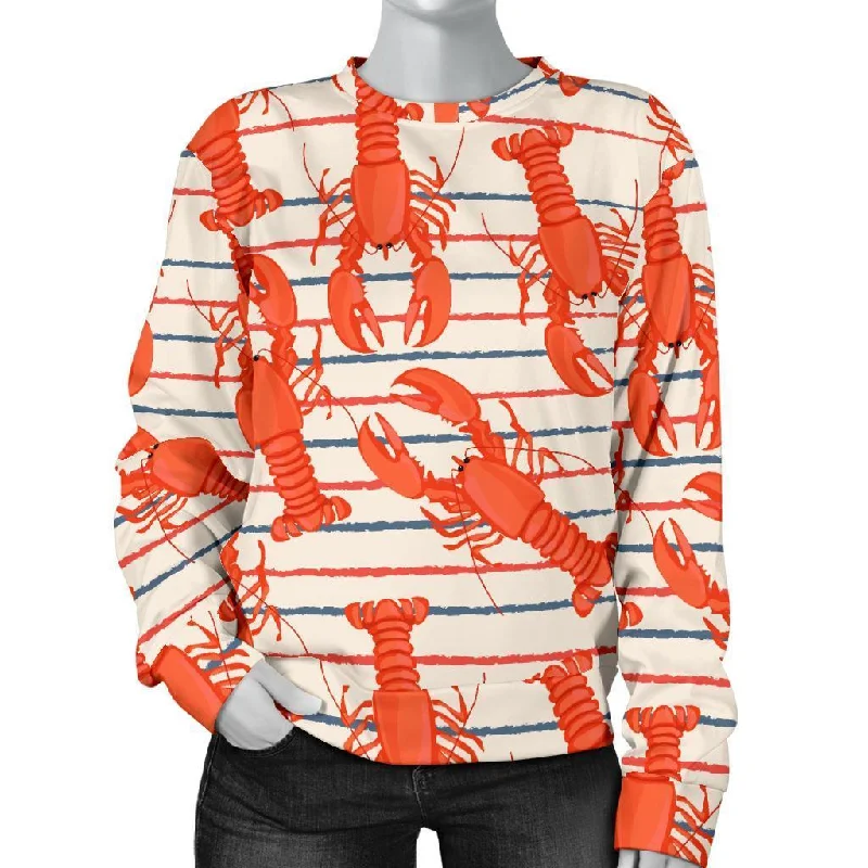 Lobster Print Pattern Women's Sweatshirt