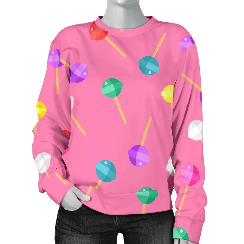 Lollipop Colorful Pattern Print Women's Sweatshirt