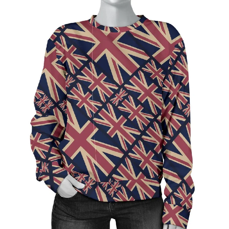 London British Flag Pattern Print Women's Sweatshirt