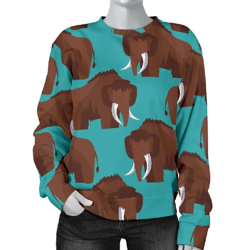 Mammoth Blue Pattern Print Women's Sweatshirt