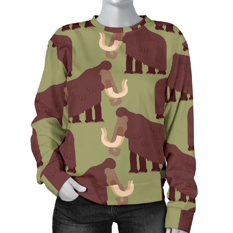 Mammoth Print Pattern Women's Sweatshirt