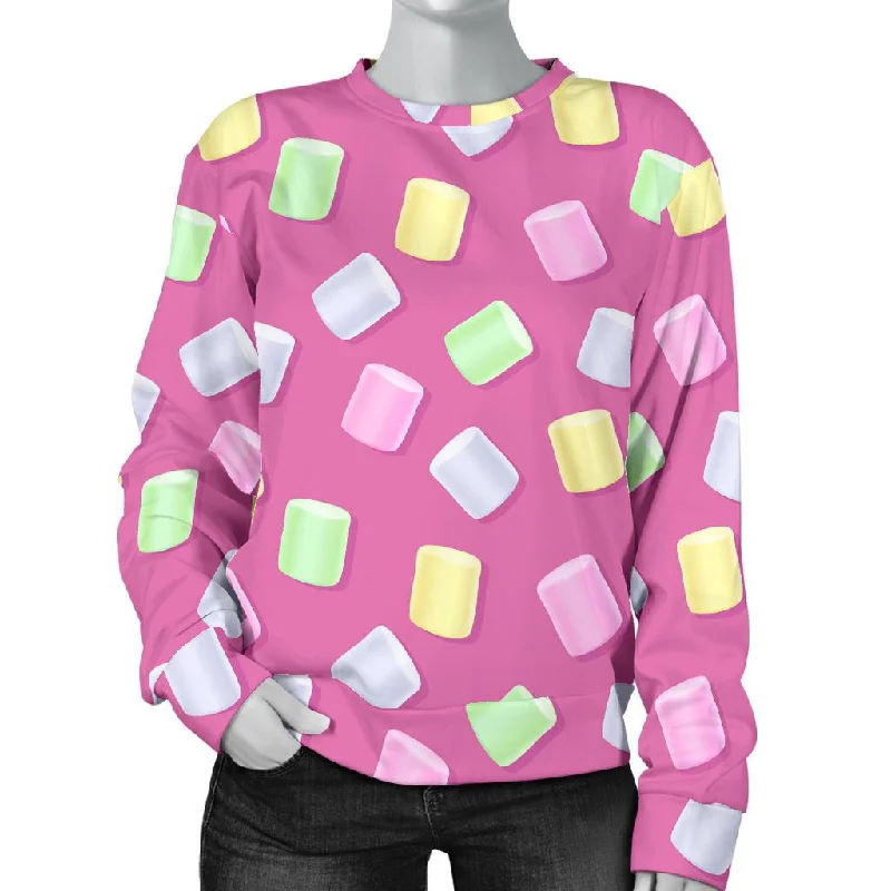 Marshmallow Colorful Pattern Print Women's Sweatshirt