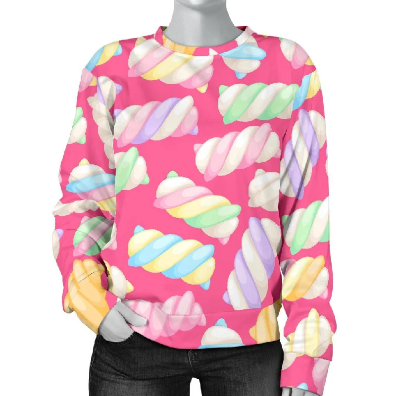 Marshmallow Pink Pattern Print Women's Sweatshirt