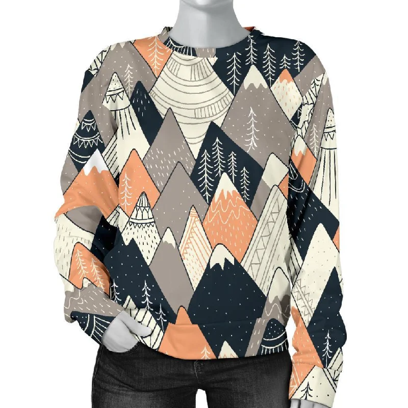 Mountain Pattern Print Women's Sweatshirt