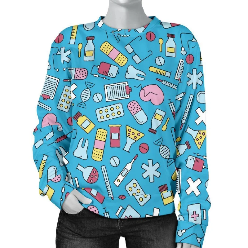 Nurse Print Pattern Women's Sweatshirt