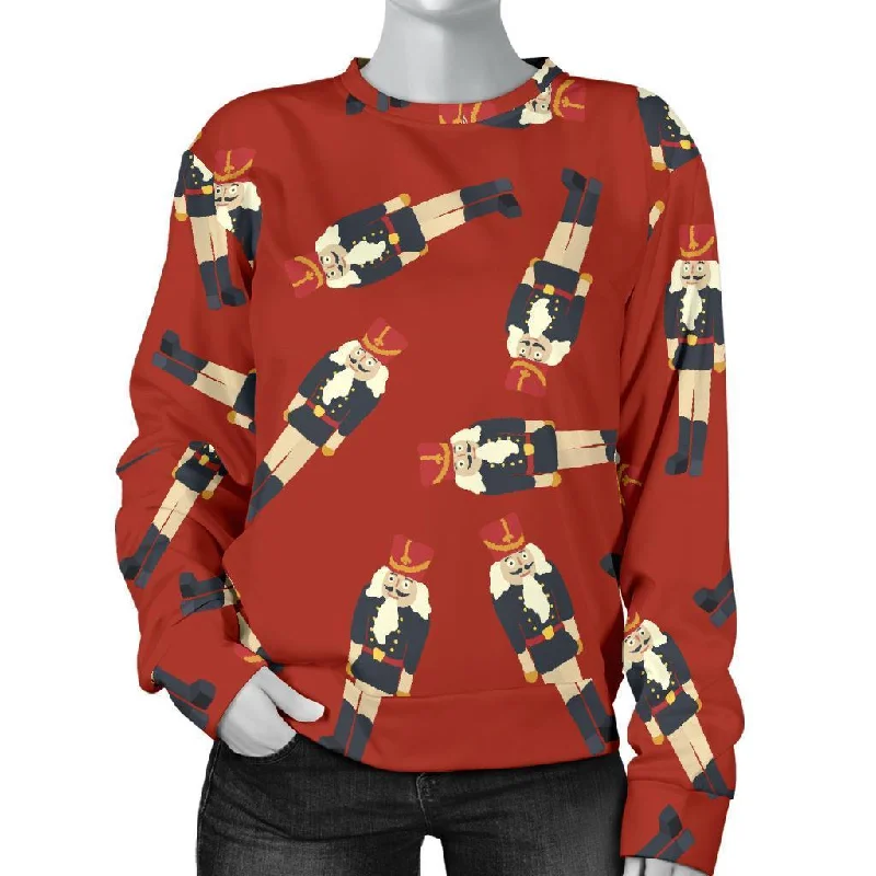 Nutcracker Red Pattern Print Women's Sweatshirt