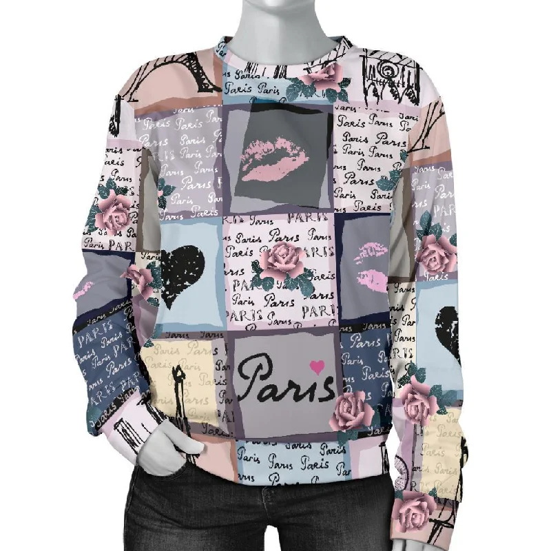 Paris Pattern Print Women's Sweatshirt