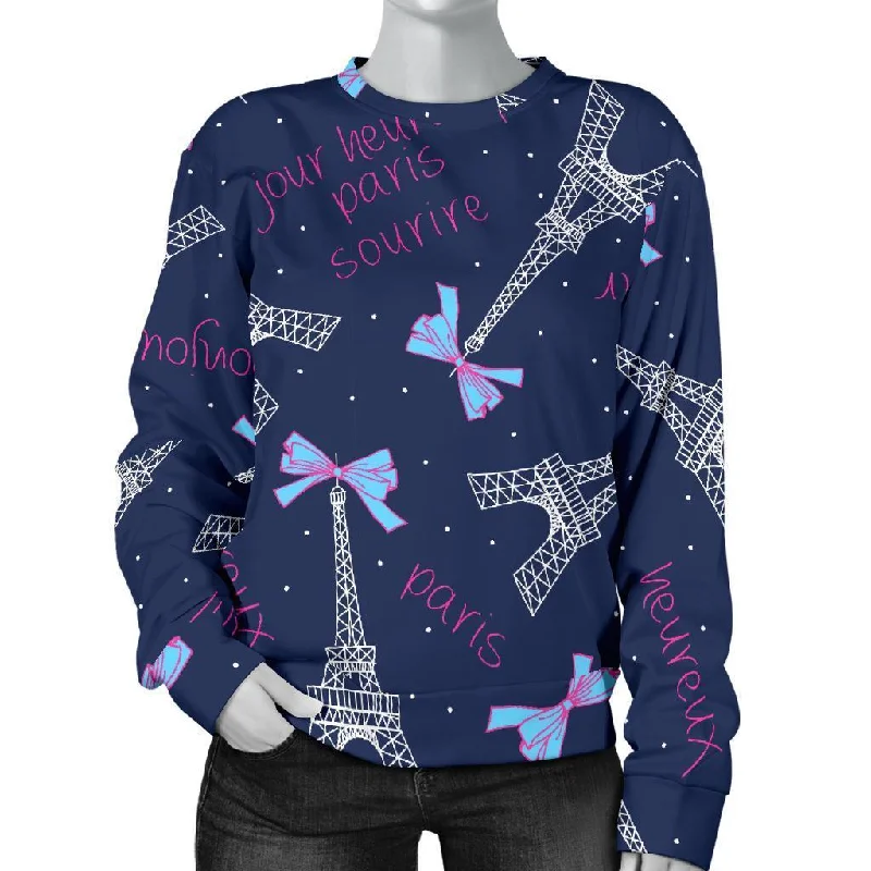 Paris Print Pattern Women's Sweatshirt