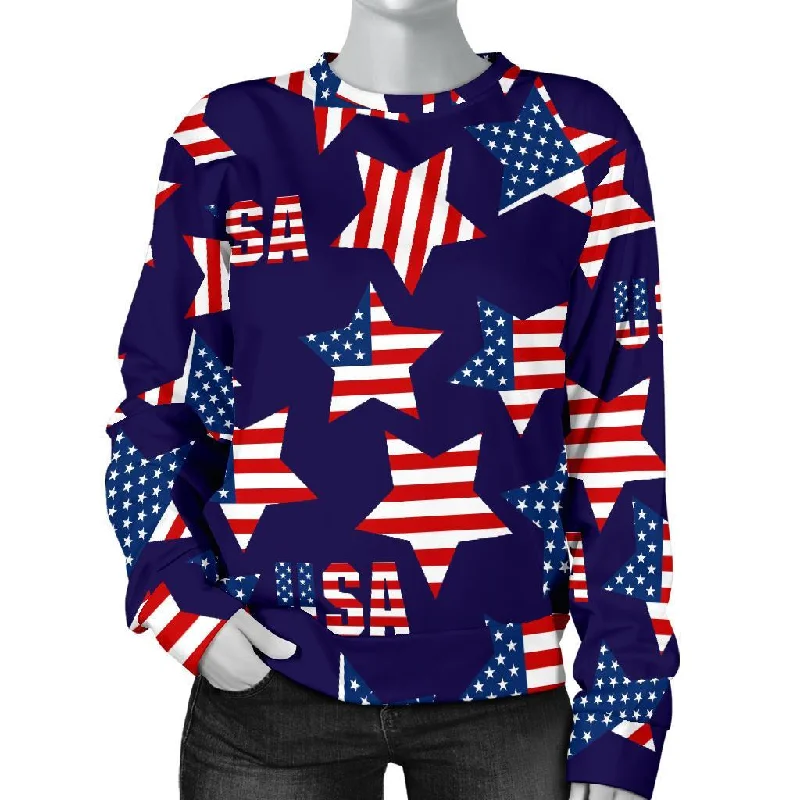 Patriot Usa Pattern Print Women's Sweatshirt