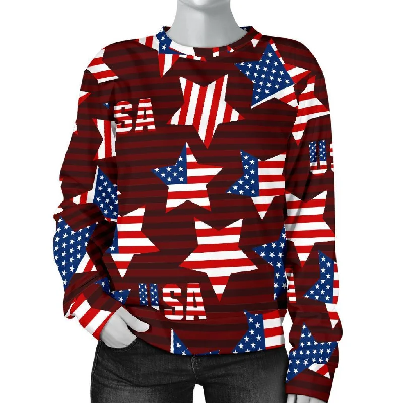 Patriot Usa Print Pattern Women's Sweatshirt