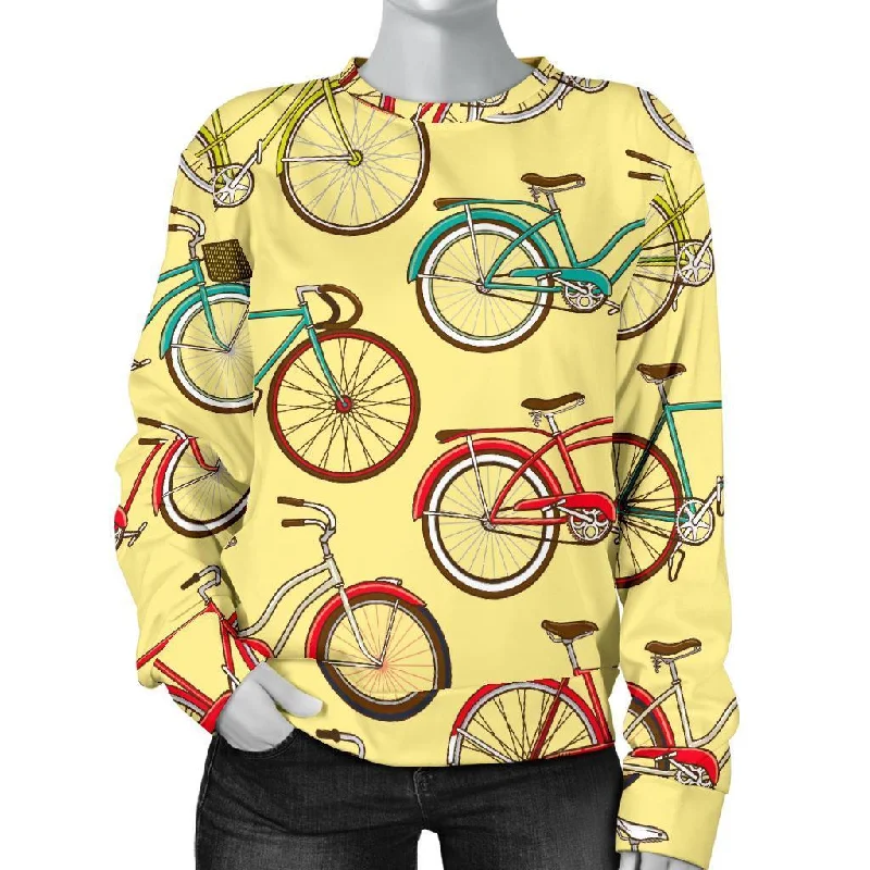 Pattern Print Bicycle Women's Sweatshirt