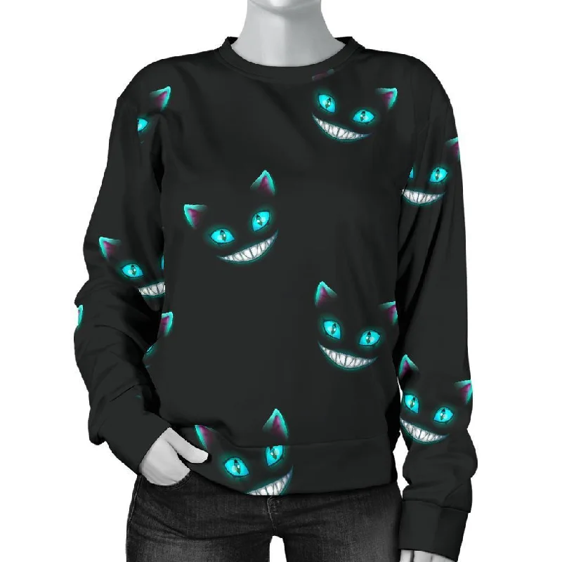 Pattern Print Black Cat Women's Sweatshirt