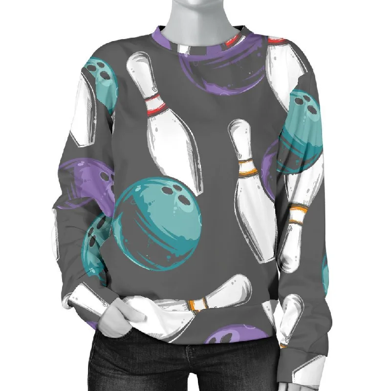 Pattern Print Bowling Women's Sweatshirt