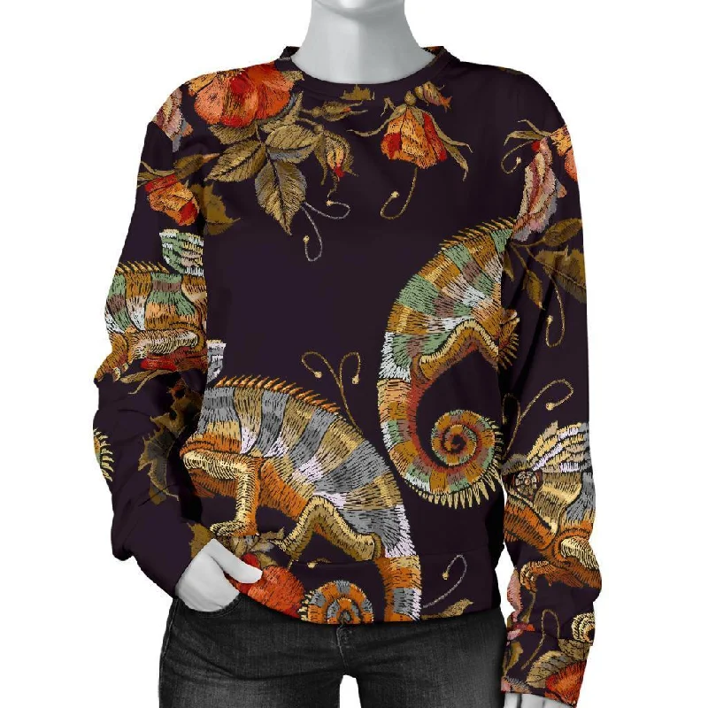 Pattern Print Chameleon Women's Sweatshirt