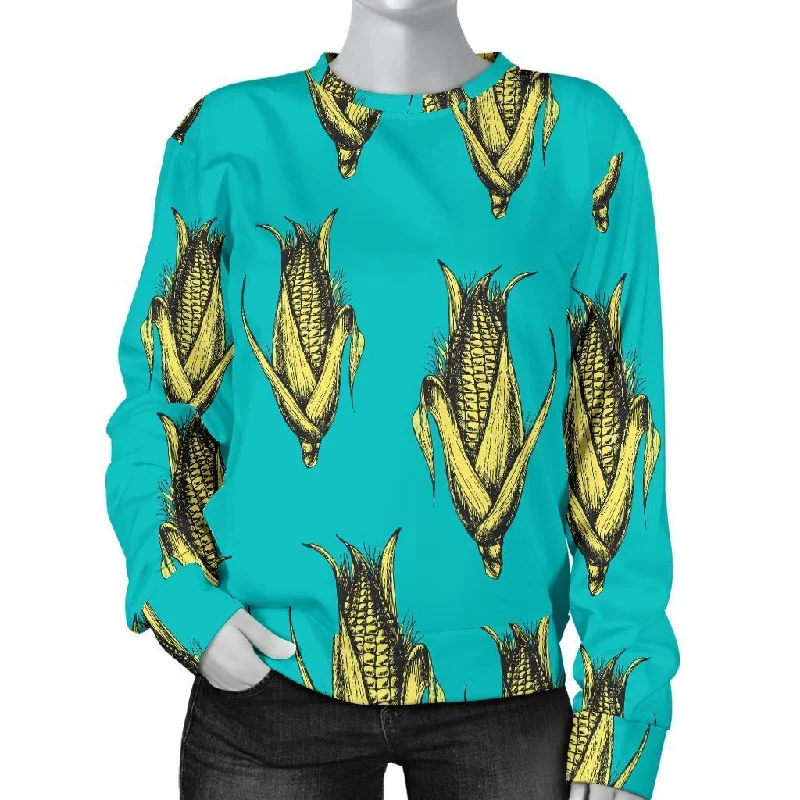 Pattern Print Corn Women's Sweatshirt