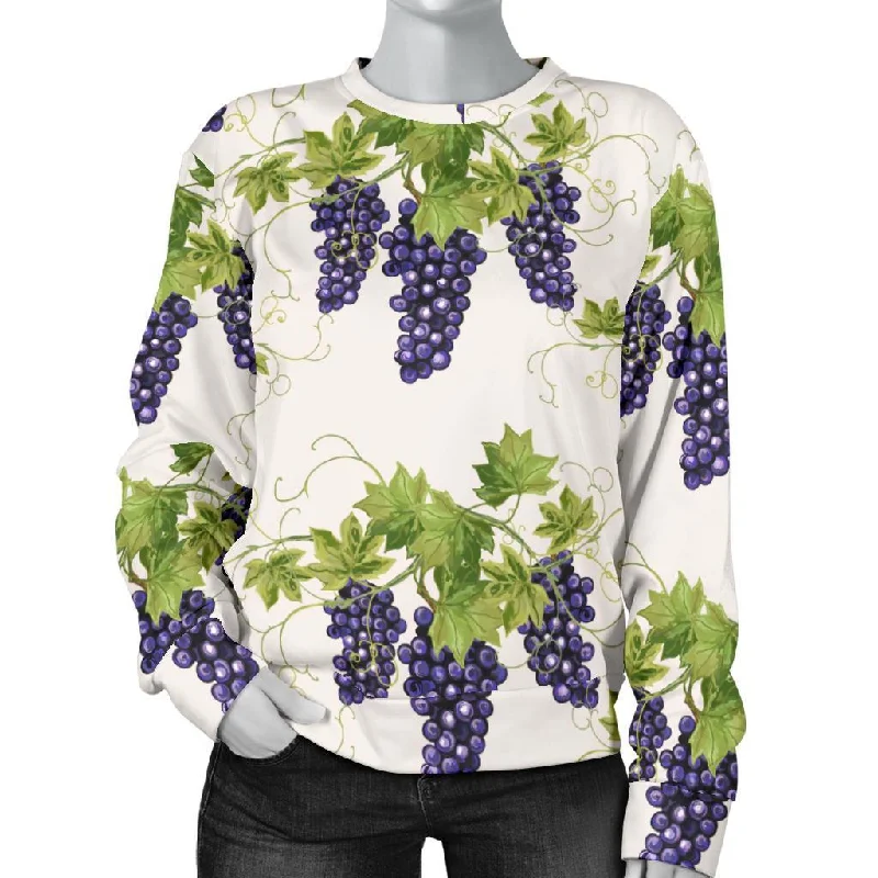 Pattern Print Grape Wine Women's Sweatshirt