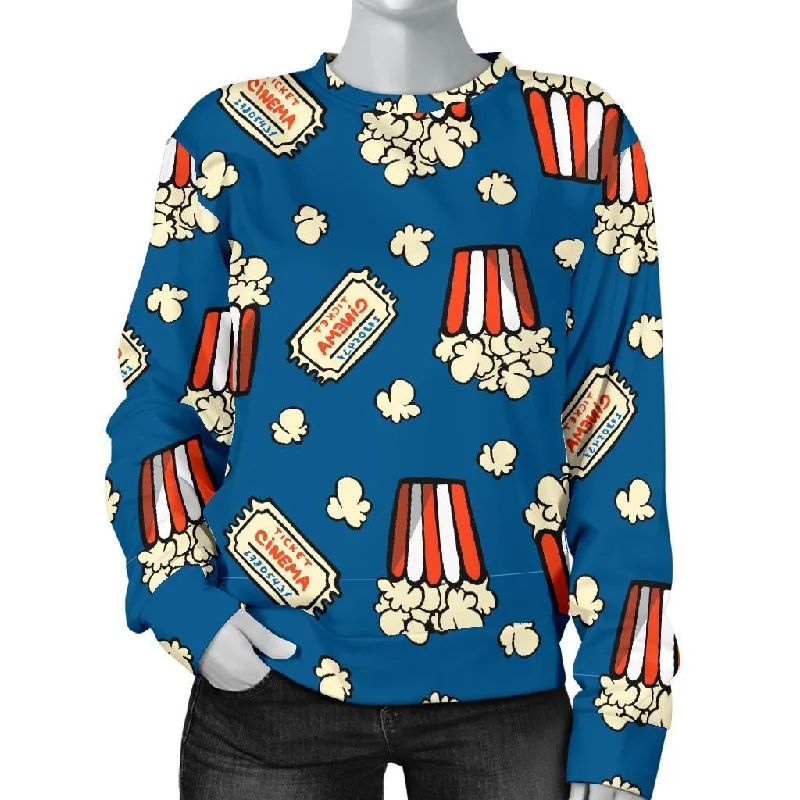 Pattern Print Popcorn Women's Sweatshirt