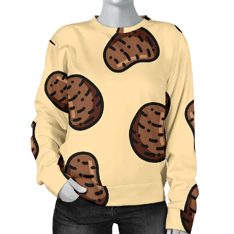 Pattern Print Potato Women's Sweatshirt