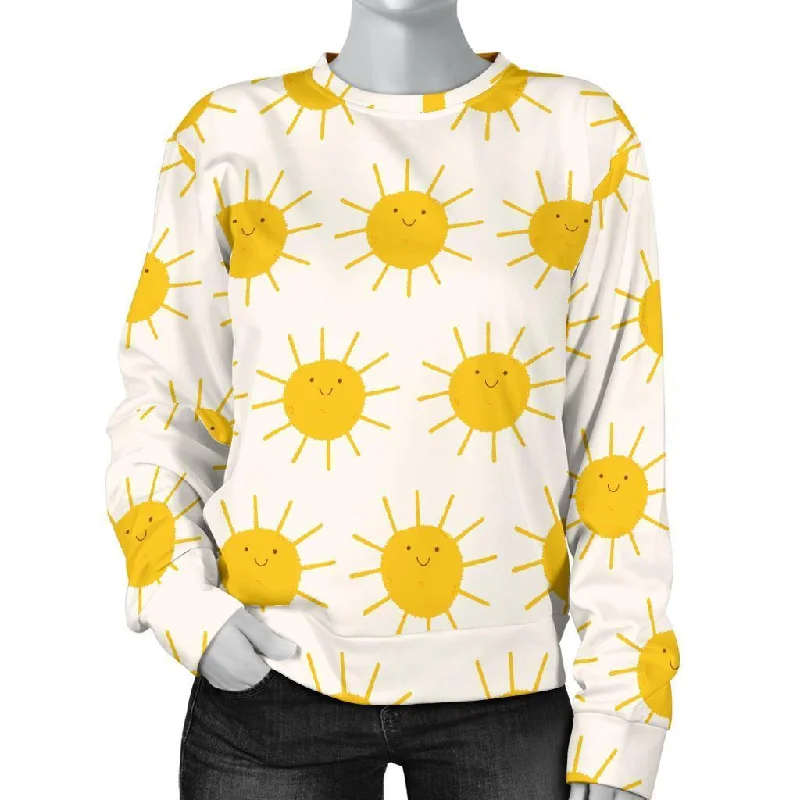 Pattern Print Sun Women's Sweatshirt