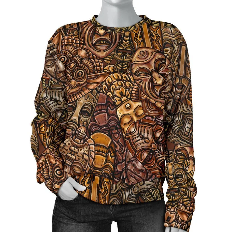 Pattern Print Totem Women's Sweatshirt