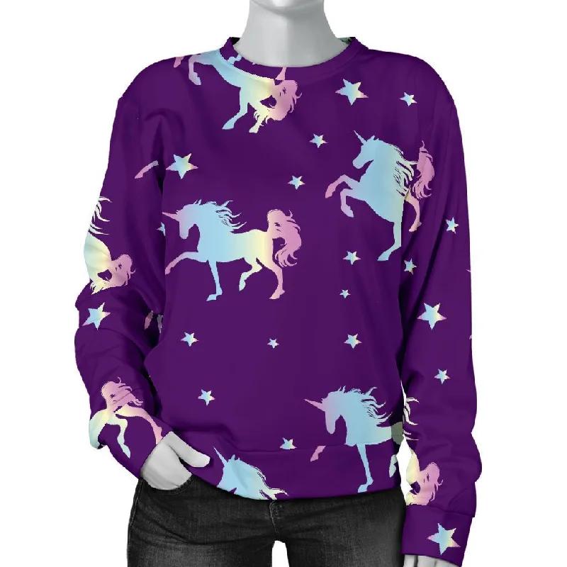 Pattern Print Unicorn Women's Sweatshirt