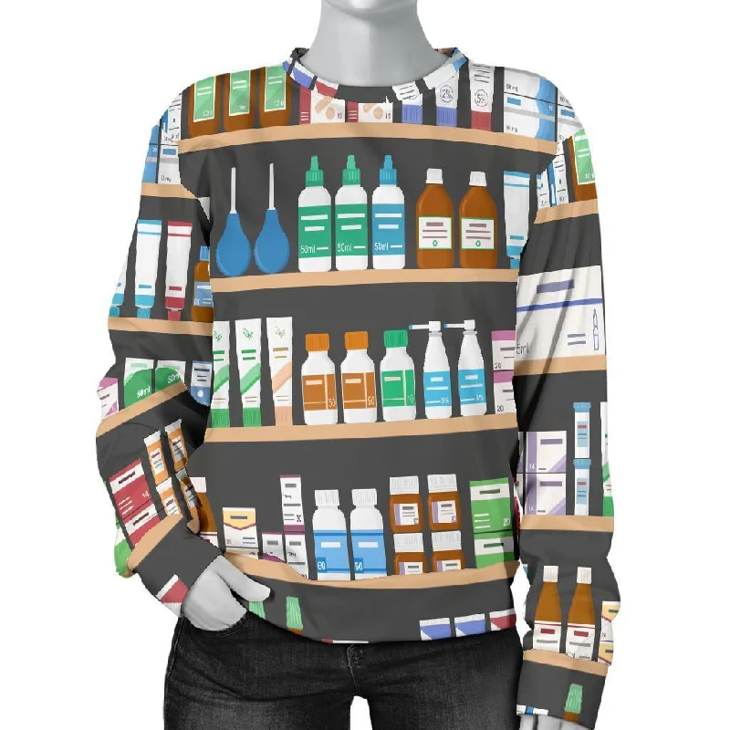 Pharmacy Print Pattern Women's Sweatshirt