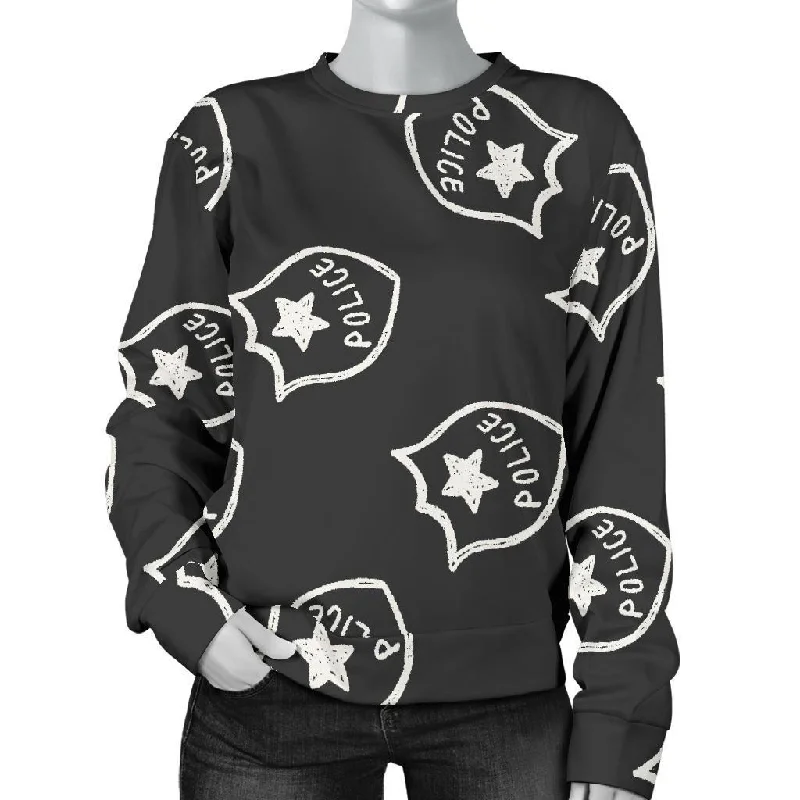 Police Pattern Print Women's Sweatshirt