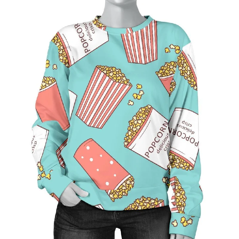 Popcorn Pastel Pattern Print Women's Sweatshirt