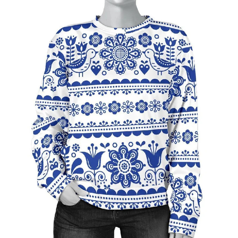 Print Pattern Swedish Women's Sweatshirt