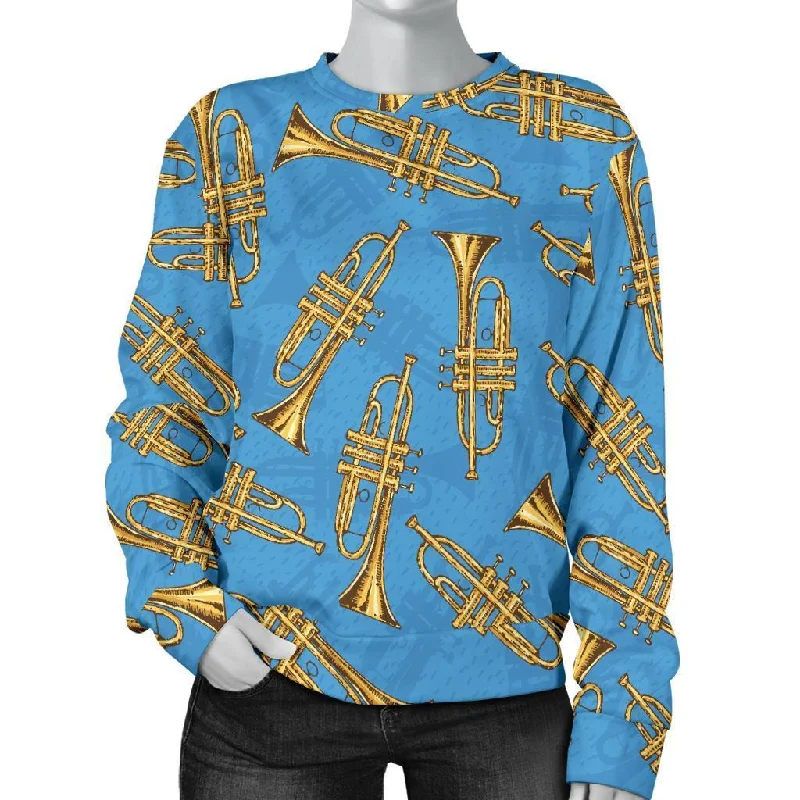 Print Pattern Trumpet Women's Sweatshirt