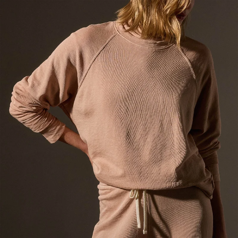 Vintage French Terry Relaxed Sweatshirt - Rose Nude Pigment