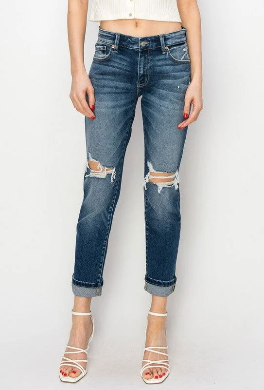 Artemis Vintage Mid Rise Boy Friend Jeans