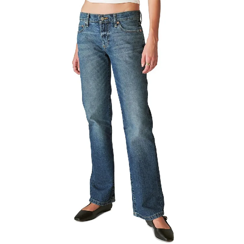 Lucky Brand Womens Easy Rider Mid-Rise Dark Wash Bootcut Jeans