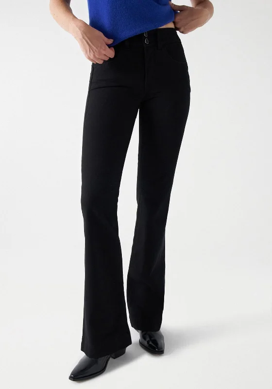 Salsa Secret Push In Flare Leg Jeans, Black